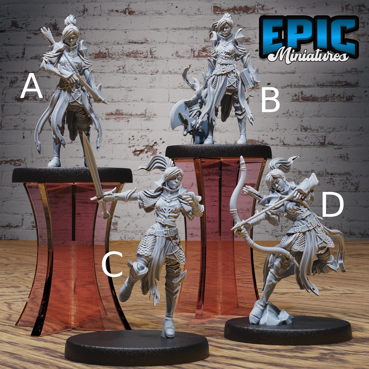 Knight Lady Joan - Epic Miniatures | Ninth Age | 32mm | Chivalry Garden | Fighter | Guard | Soldier