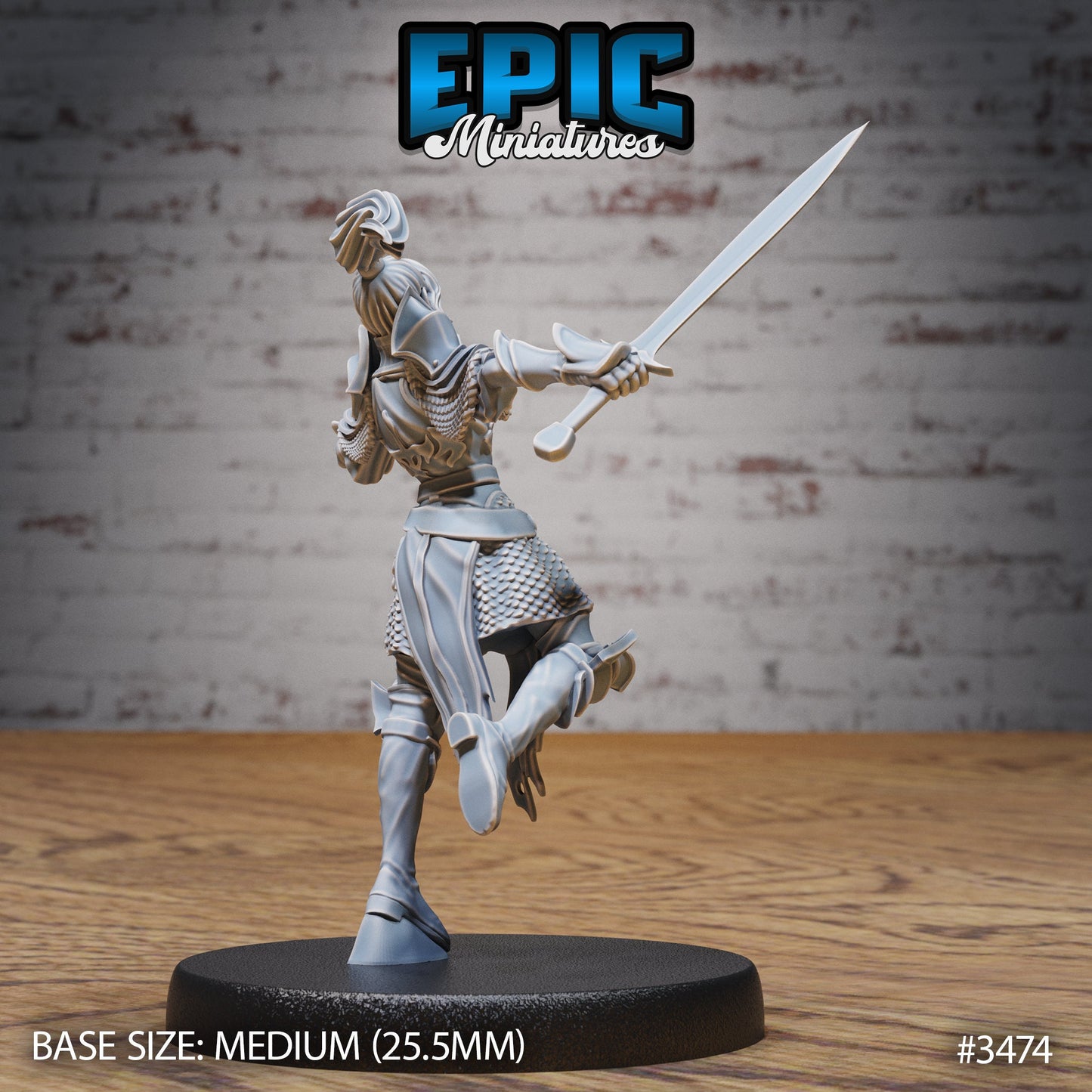 Knight Lady Joan - Epic Miniatures | Ninth Age | 32mm | Chivalry Garden | Fighter | Guard | Soldier