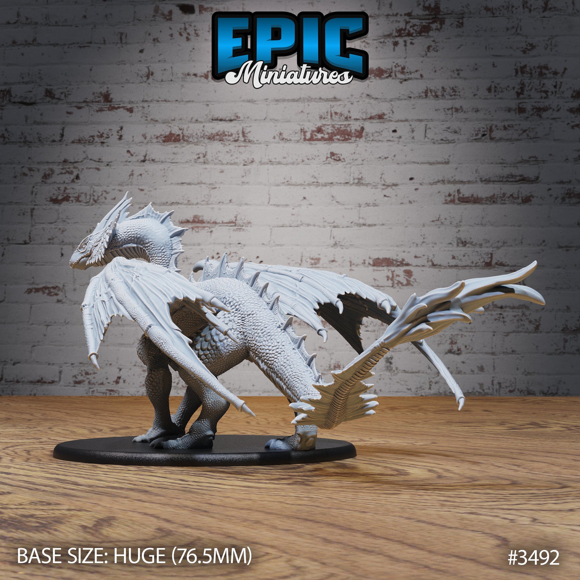 Mirage Dragon - Epic Miniatures | Ninth Age | 32mm | Chivalry Garden | Drake | Wyvern