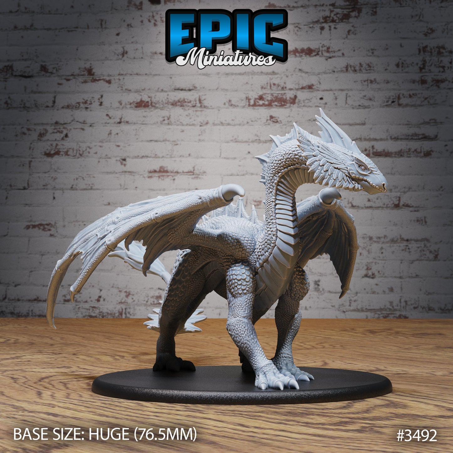 Mirage Dragon - Epic Miniatures | Ninth Age | 32mm | Chivalry Garden | Drake | Wyvern