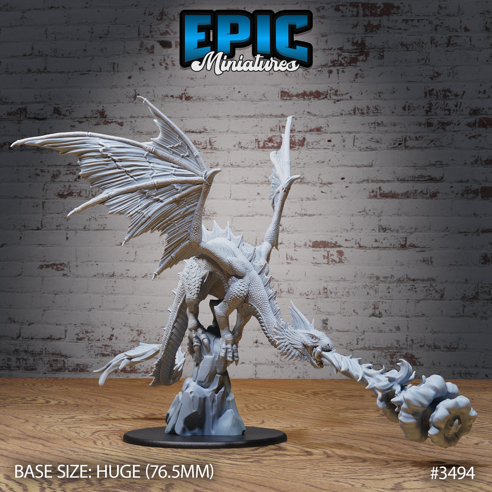 Mirage Dragon - Epic Miniatures | Ninth Age | 32mm | Chivalry Garden | Drake | Wyvern