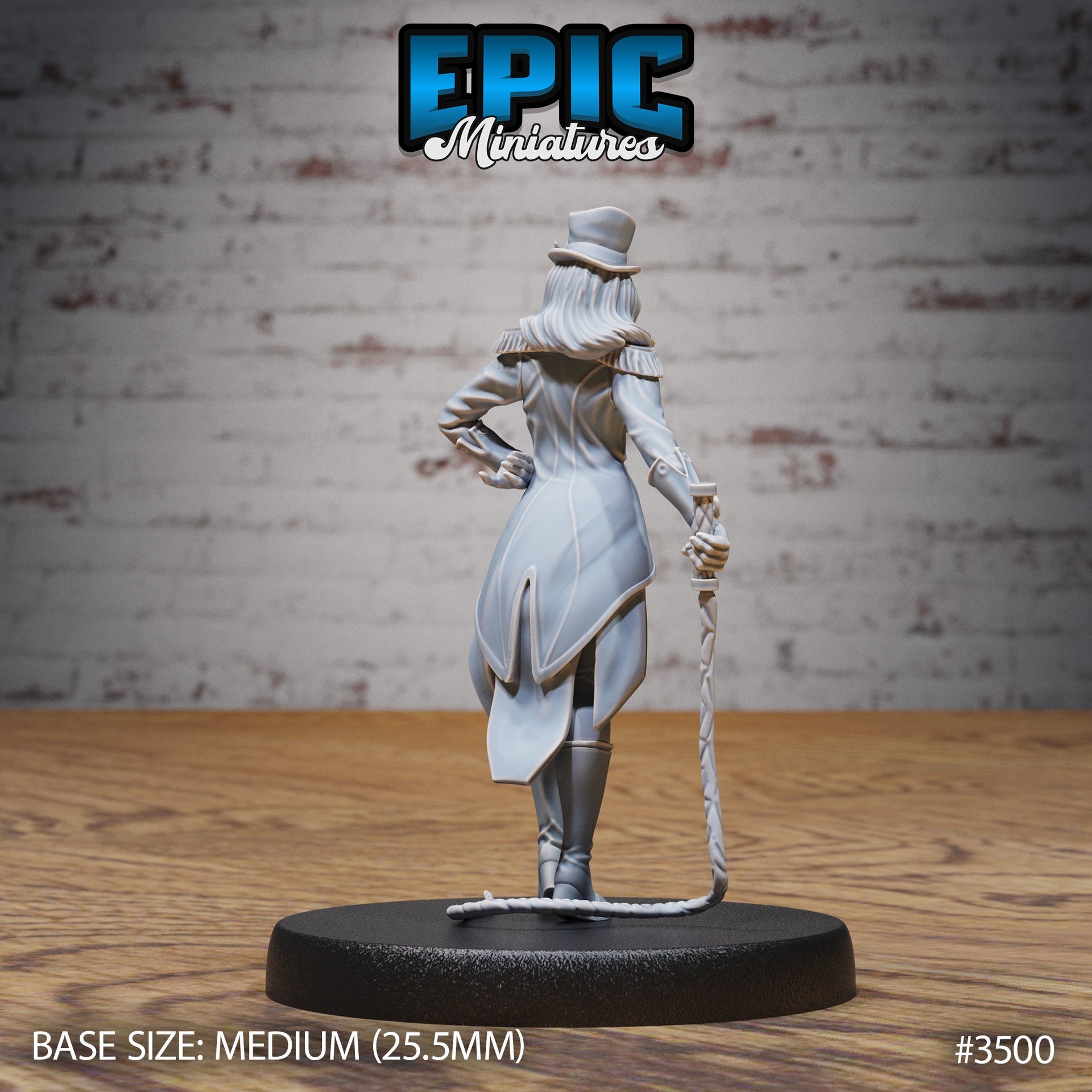 Show Director Female - Epic Miniatures | Ninth Age | 32mm | Nightsky Carnival | Circus | Big Top | Ringmaster | Bard | Performer |