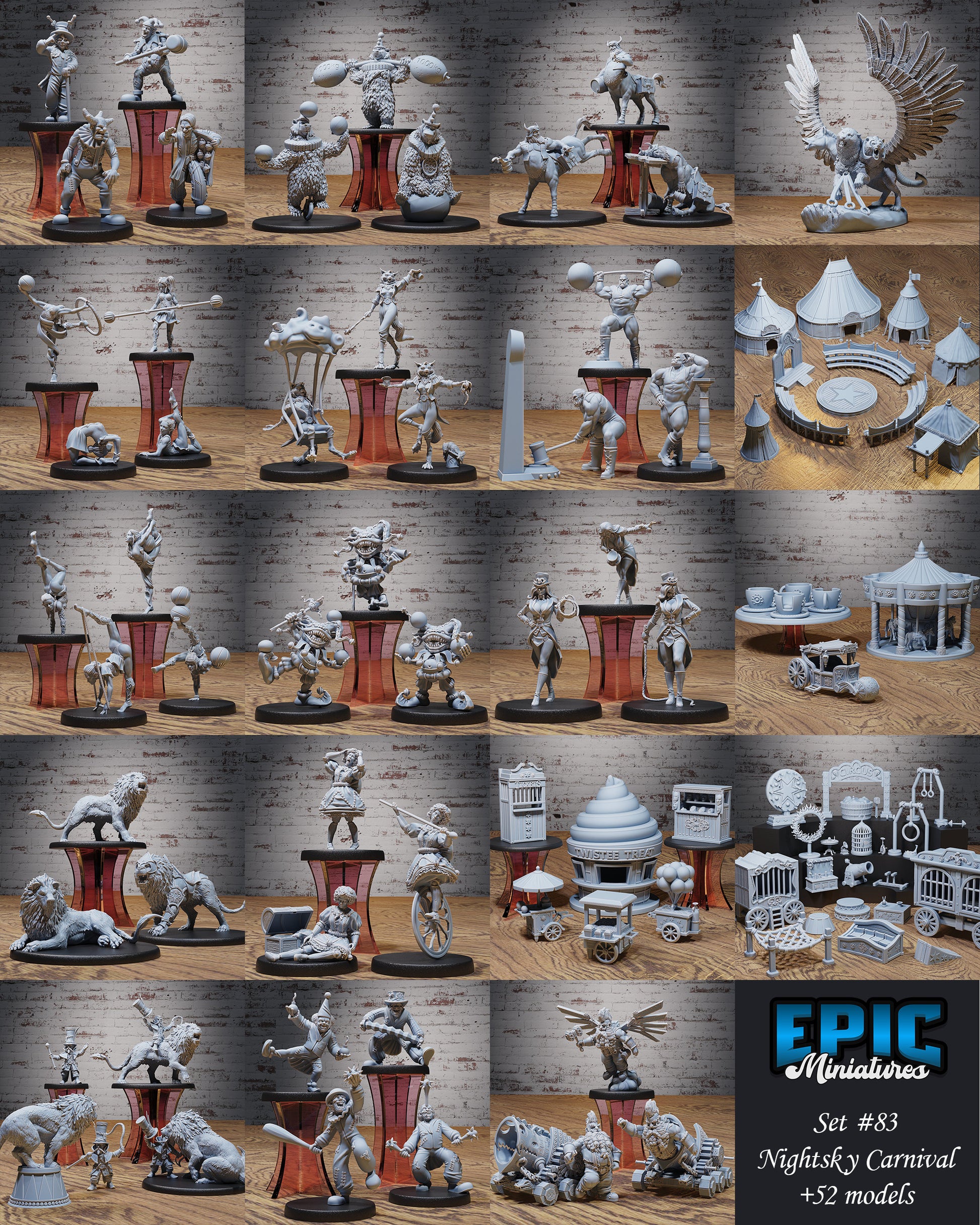 Lion - Epic Miniatures | Ninth Age | 32mm | Nightsky Carnival | Mount | Resting | Big Cat