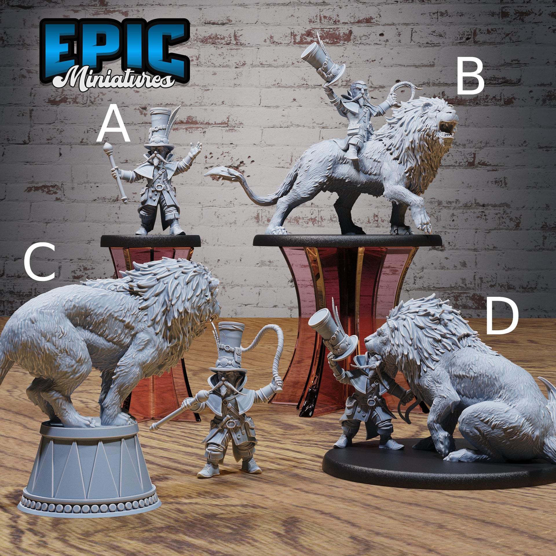 Halfling Animal Tamer - Epic Miniatures | Ninth Age | 32mm | Nightsky Carnival | Circus | Ringmaster | Lion | Whip