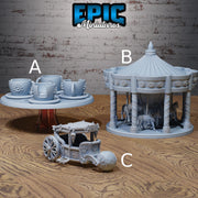 Carnival Rides- Epic Miniatures | Ninth Age | 32mm | Nightsky Carnival | Circus | Big Top | Teacup | Merry go round | Chariot | Carousel