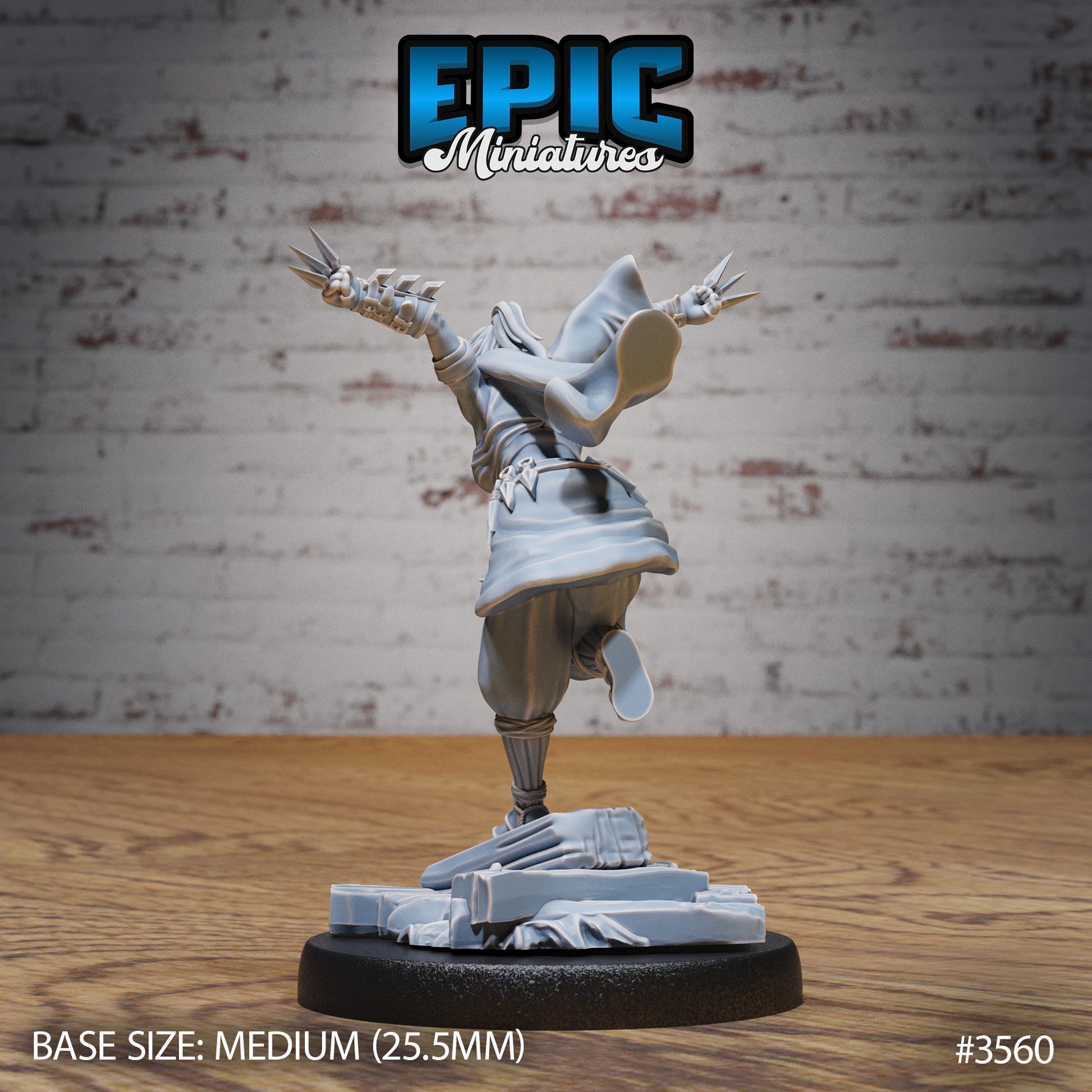 Dark Kunoichi - Epic Miniatures | Ninth Age | 32mm |Iron Fist Tournament | Ninja | Rogue | Assassin