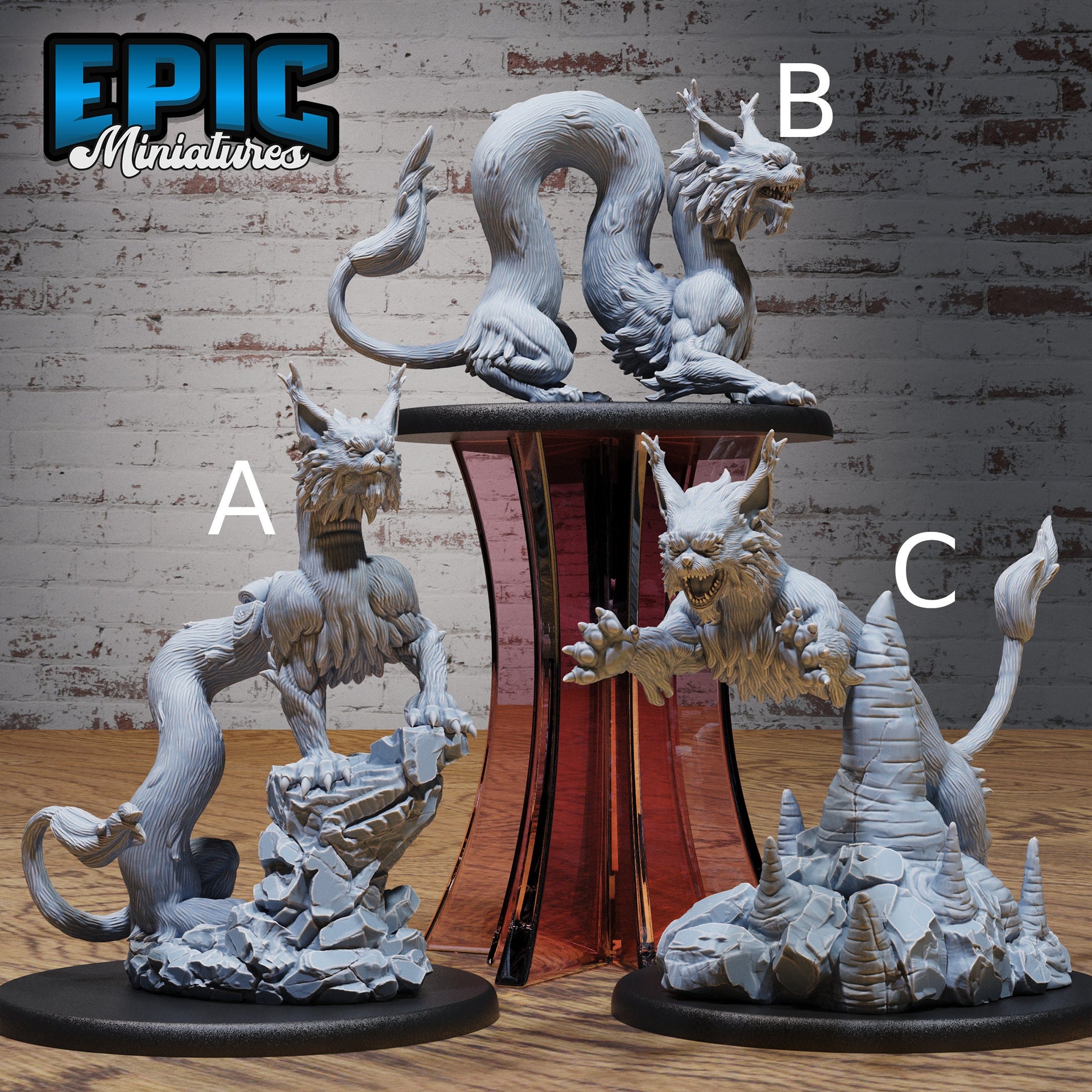 Long Cat Dragon - Epic Miniatures | Ninth Age | 32mm |Iron Fist Tournament | Sepenmt | Snake