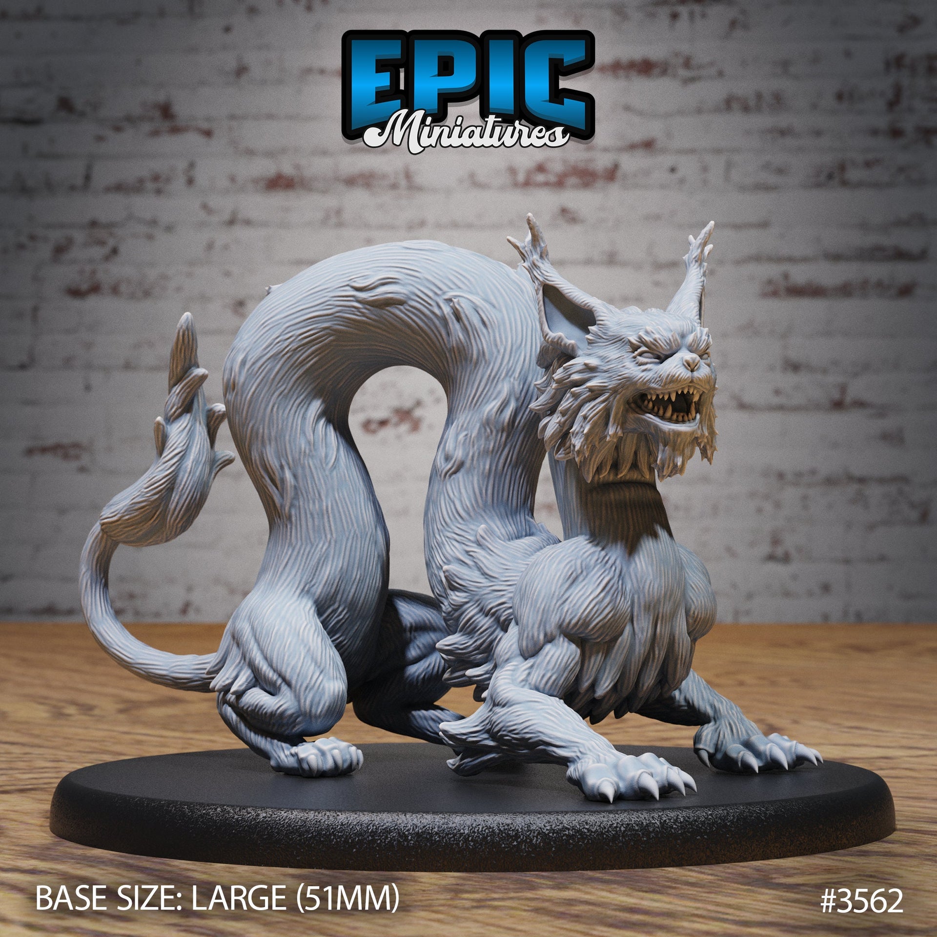 Long Cat Dragon - Epic Miniatures | Ninth Age | 32mm |Iron Fist Tournament | Sepenmt | Snake