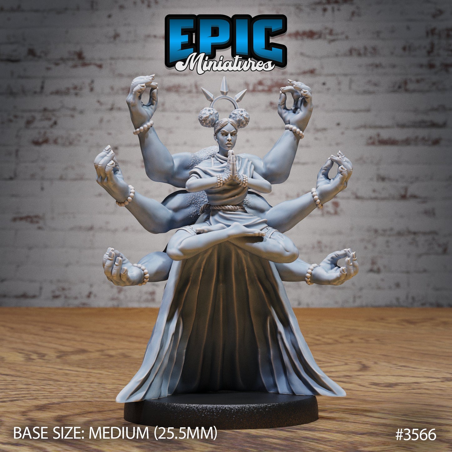 Devine Hands Priestess - Epic Miniatures | Ninth Age | 32mm | Iron Fist Tournament | Fist Monk | Fighter | Brawler | Bruiser