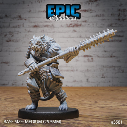 Tiger Folk Samurai - Epic Miniatures | Ninth Age | 32mm |Iron Fist Tournament | Swordsman | Monk | Fox