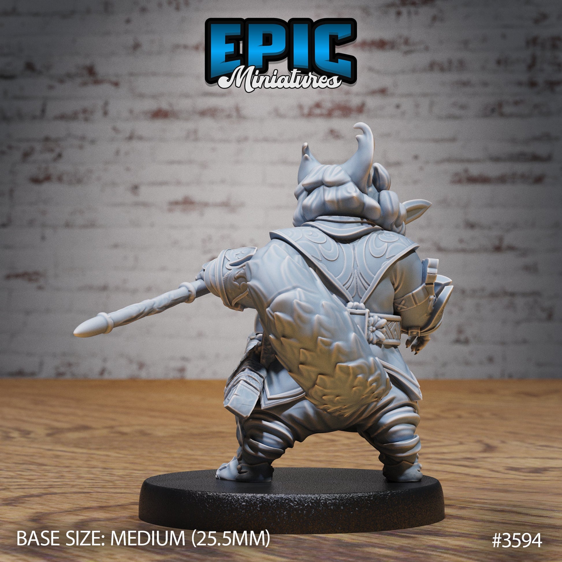 Eastern Cat Folk - Epic Miniatures | Ninth Age | 32mm |Iron Fist Tournament | Tabaxi | Tabby | Fighter | Warrior