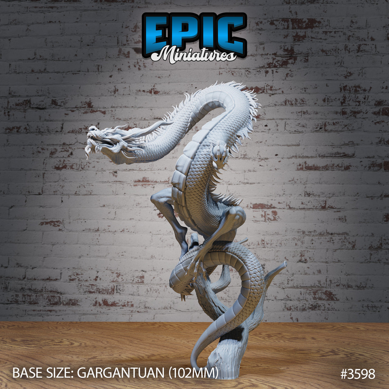 Mythical With Dragon - Epic Miniatures | Ninth Age | 32mm |Iron Fist Tournament | Gargantuan | Wyvern | Wyrm