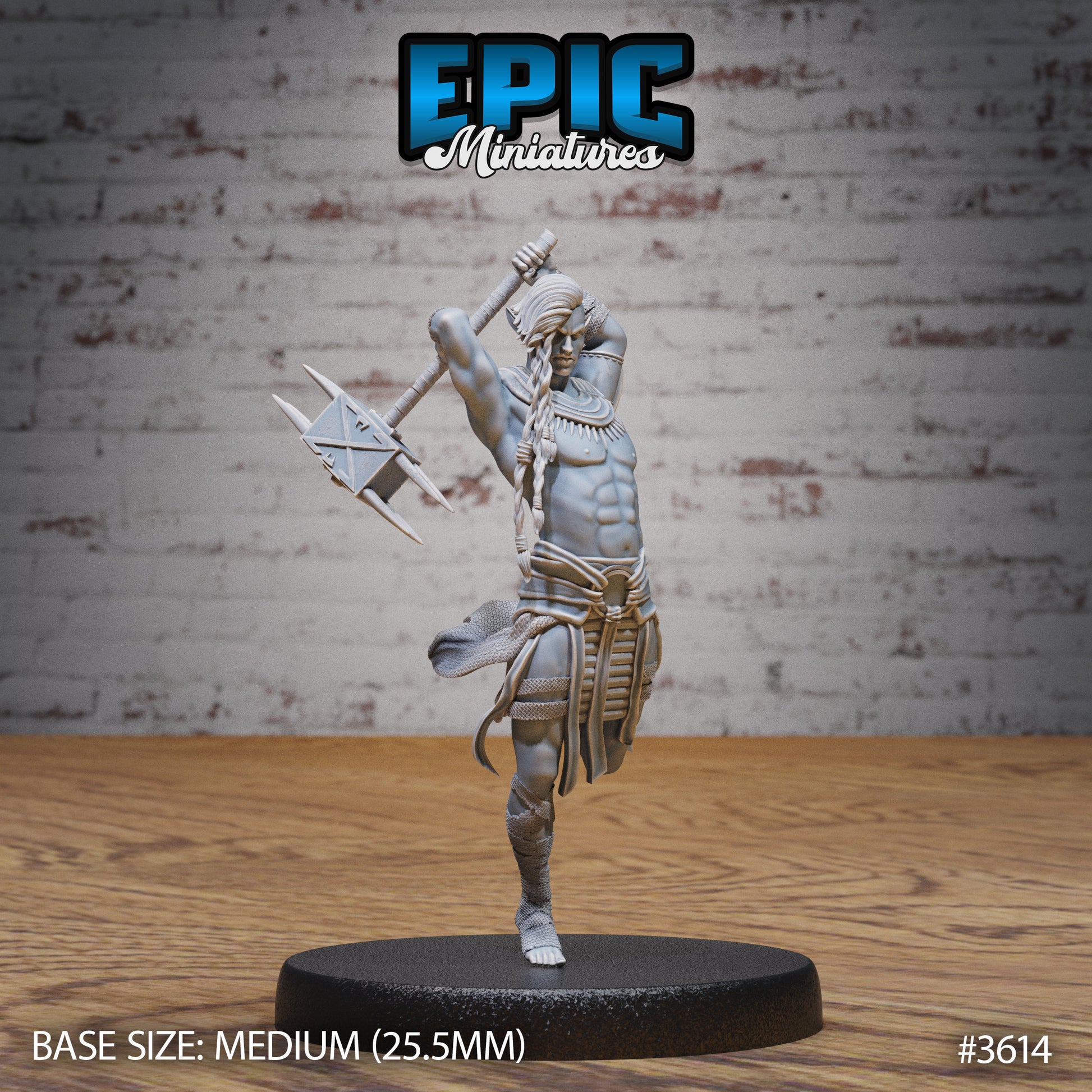 Cave Elf Barbarian - Epic Miniatures | 32mm | Ice Age Madness | Fighter | Warrior