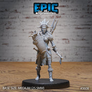 Barbarian Tribe Female - Epic Miniatures | 32mm | Ice Age Madness | Fighter | Warrior | Archer | Sabertooth Tiger Mount