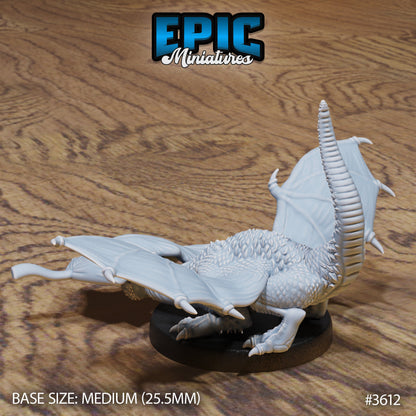 White Dragon Wyrmling - Epic Miniatures | 32mm | Ice Age Madness | Drake | Baby