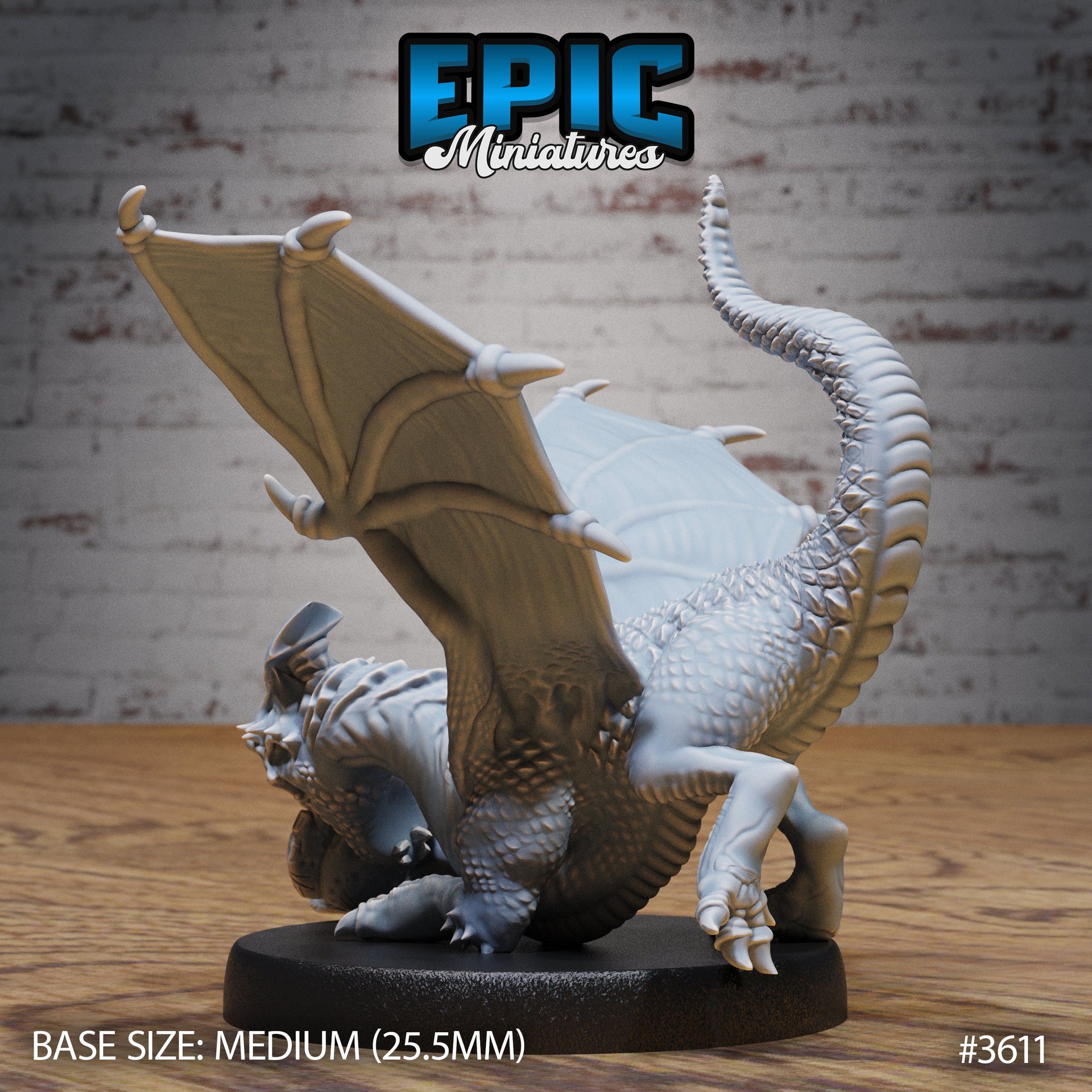 White Dragon Wyrmling - Epic Miniatures | 32mm | Ice Age Madness | Drake | Baby