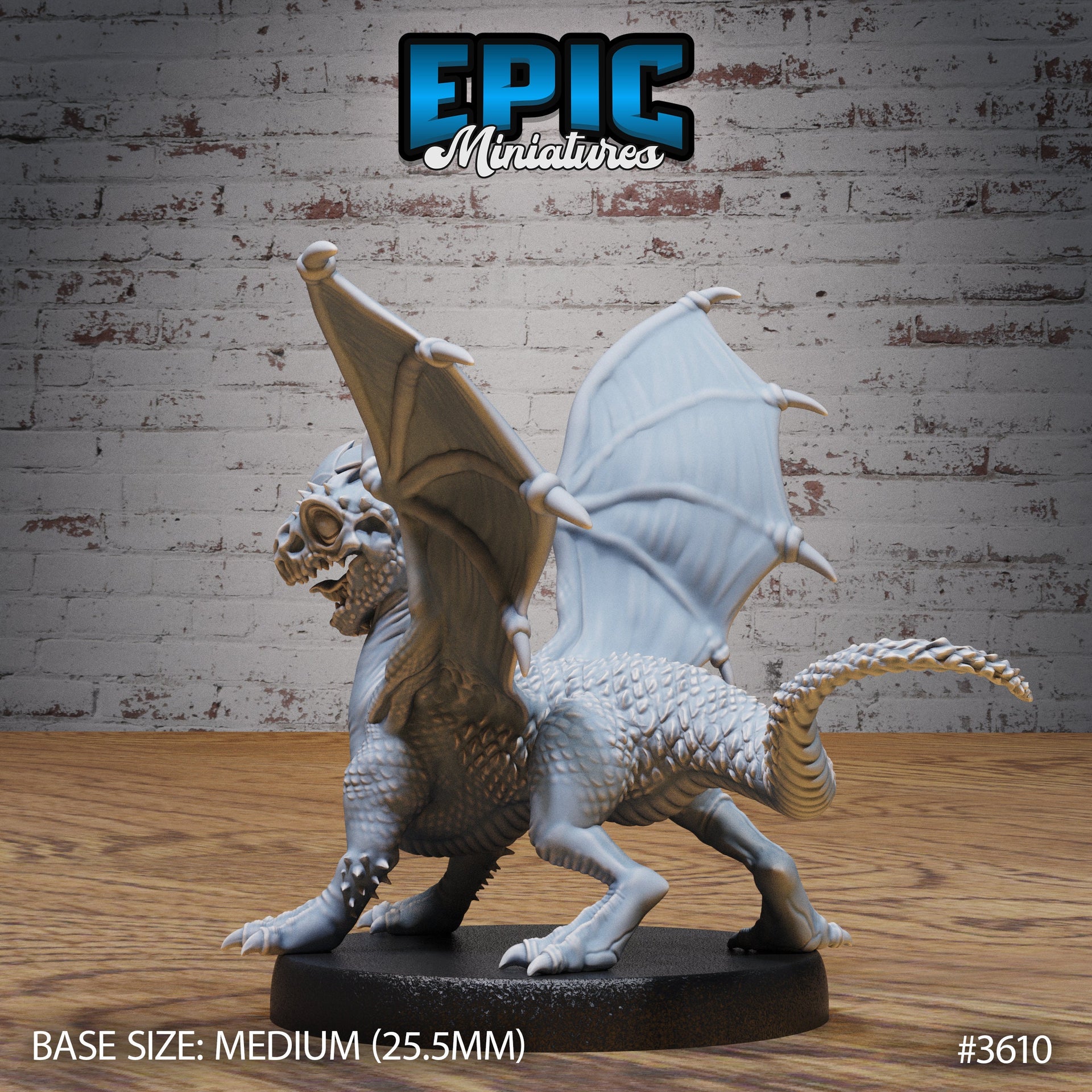 White Dragon Wyrmling - Epic Miniatures | 32mm | Ice Age Madness | Drake | Baby