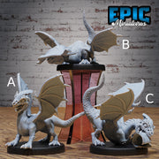 White Dragon Wyrmling - Epic Miniatures | 32mm | Ice Age Madness | Drake | Baby