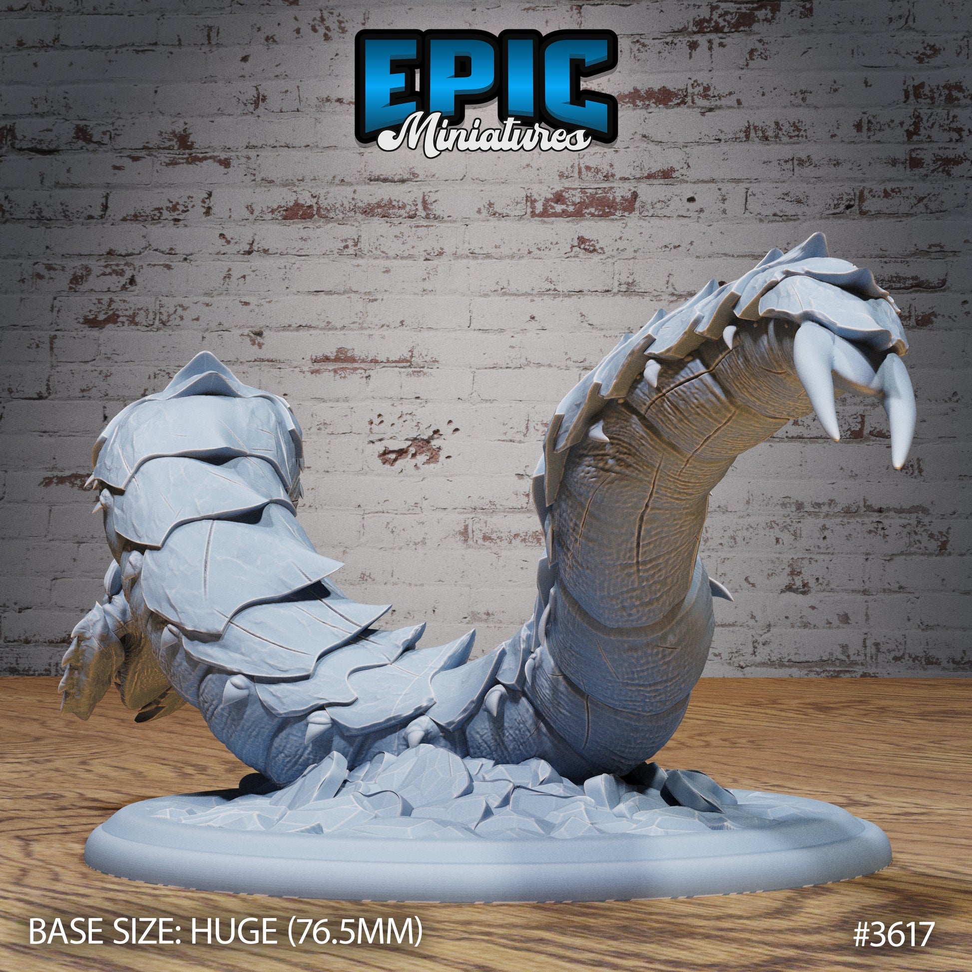 Frost worm - Epic Miniatures | 32mm | Ice Age Madness | Huge