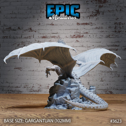 Glacier Dragon - Epic Miniatures | 32mm | Ice Age Madness | Drake | Gargantuan | Ancient