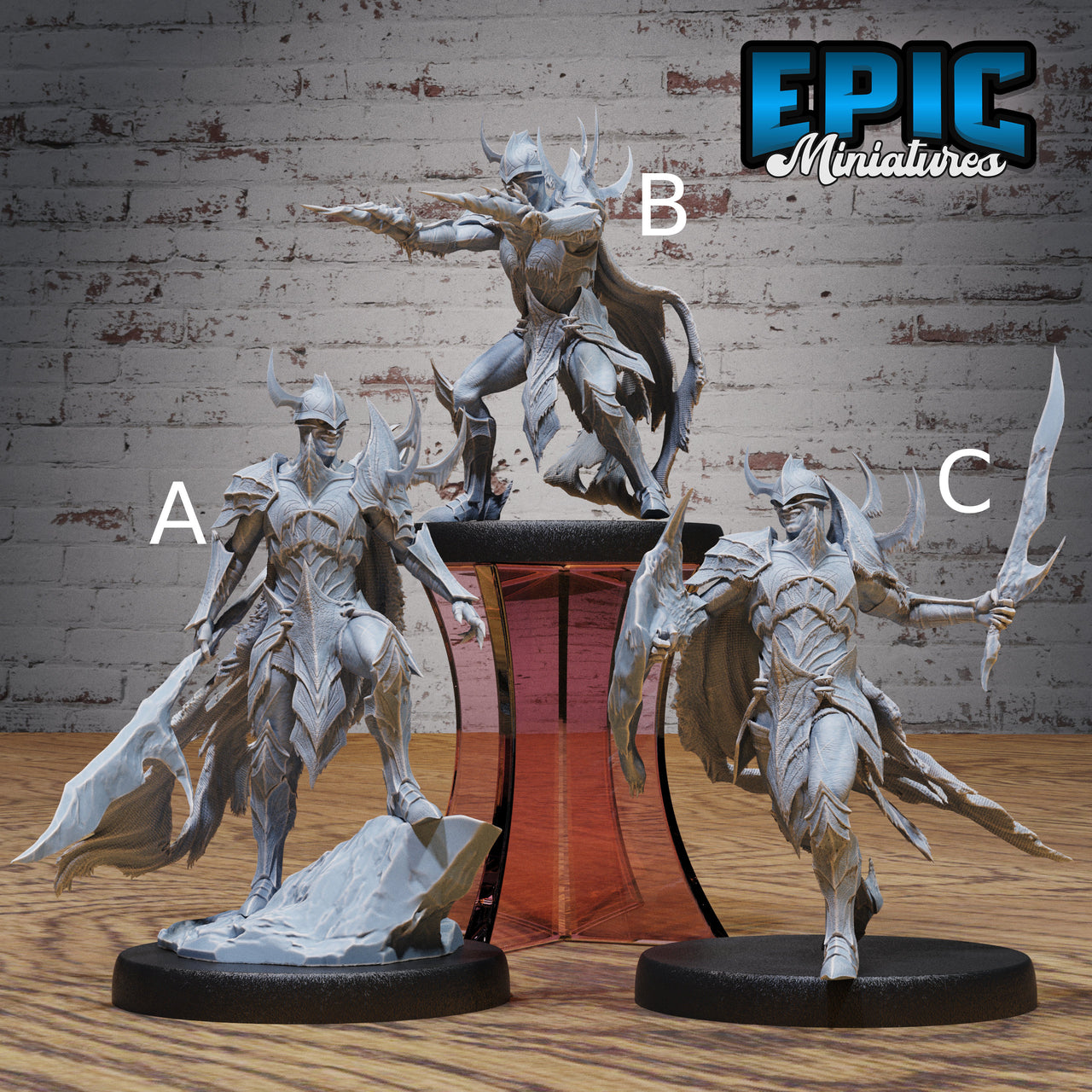 Frost Demon Knight - Epic Miniatures | 32mm | Ice Age Madness | Fighter | Warrior | Lich | Paladin