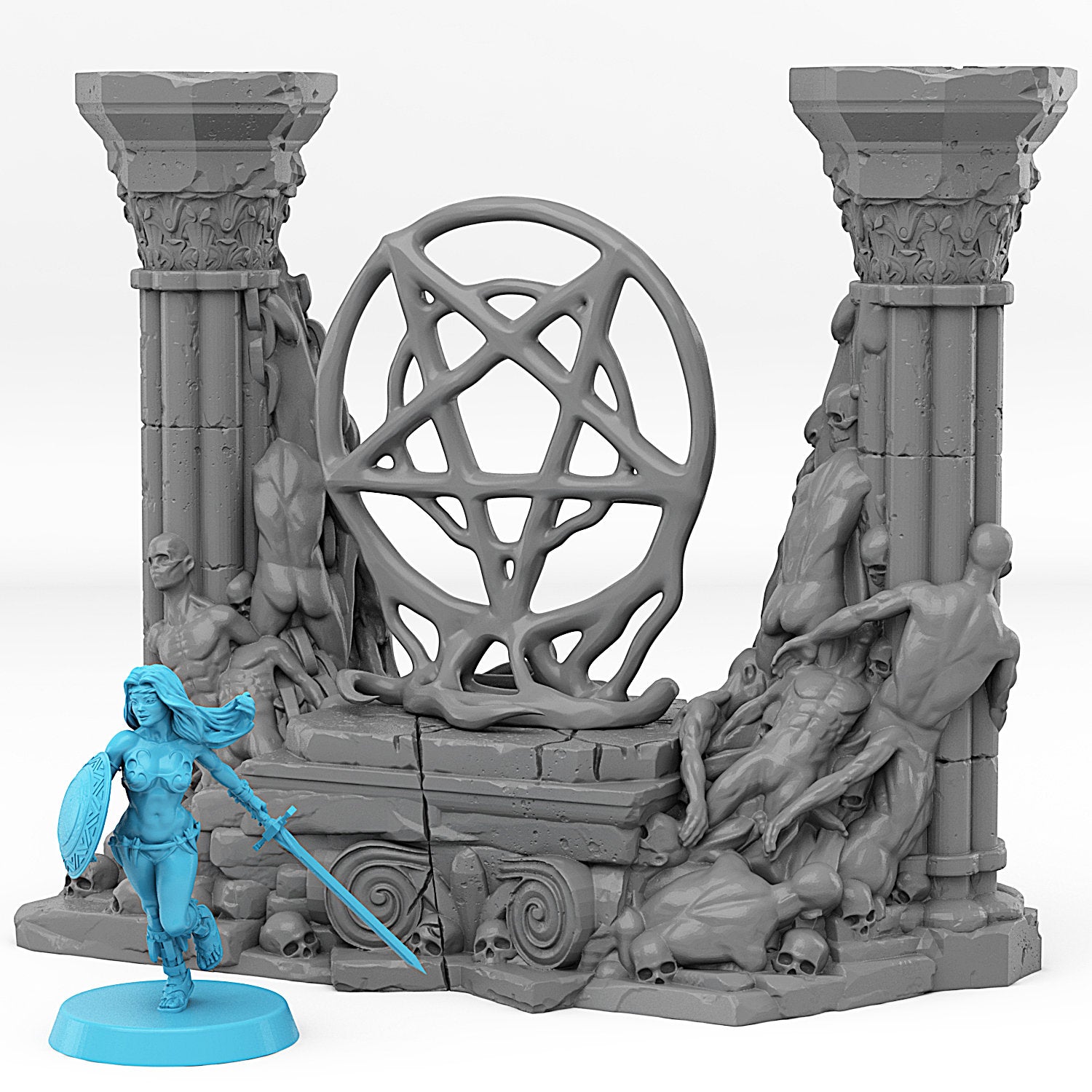 Hell Portal With Its Pentacle Effect - Print Your Monsters, Fantastic Portals | 32mm | Pentagram | Demon
