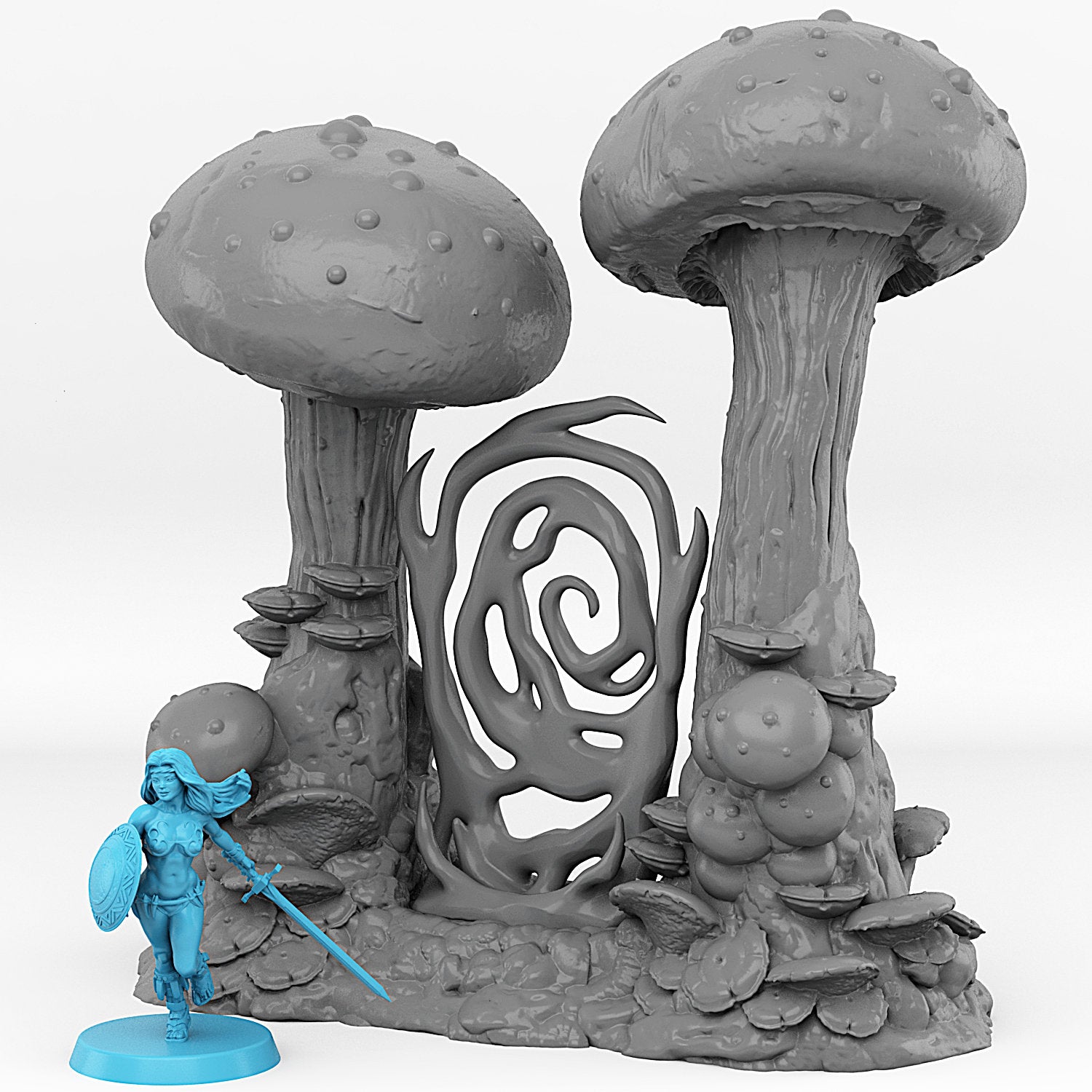 Mushrooms Portal With Its Undergrowth Effect - Print Your Monsters, Fantastic Portals | 32mm | Giant | Wonderland