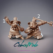 Gulamany Nisturu, Koala Monk, Platypus Brute- CobraMode | Miniature | Wargaming | Roleplaying Games | 32m