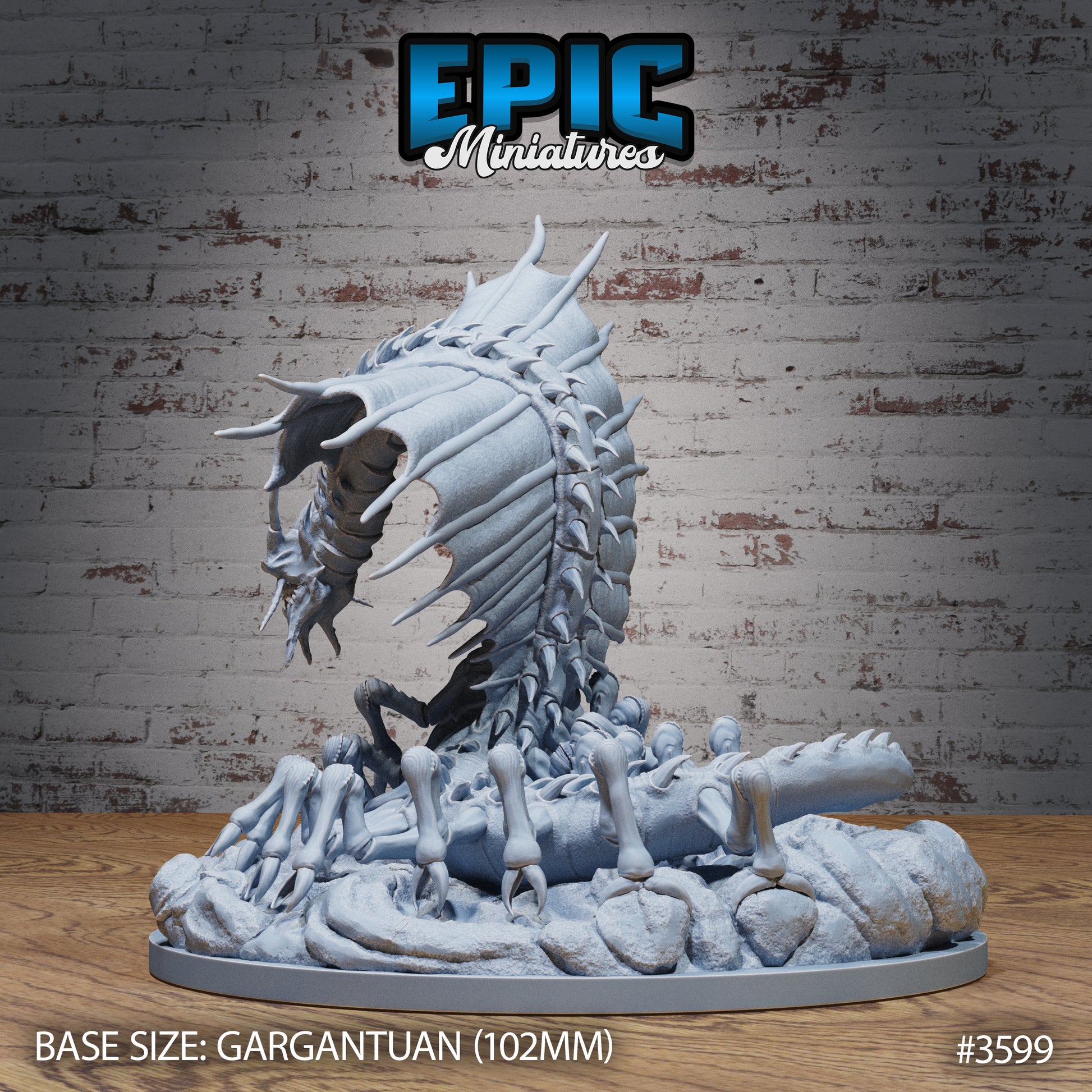 Ancient Remorhaz - Epic Miniatures | 32mm | Ice Age Madness | Gargantuan | Snow