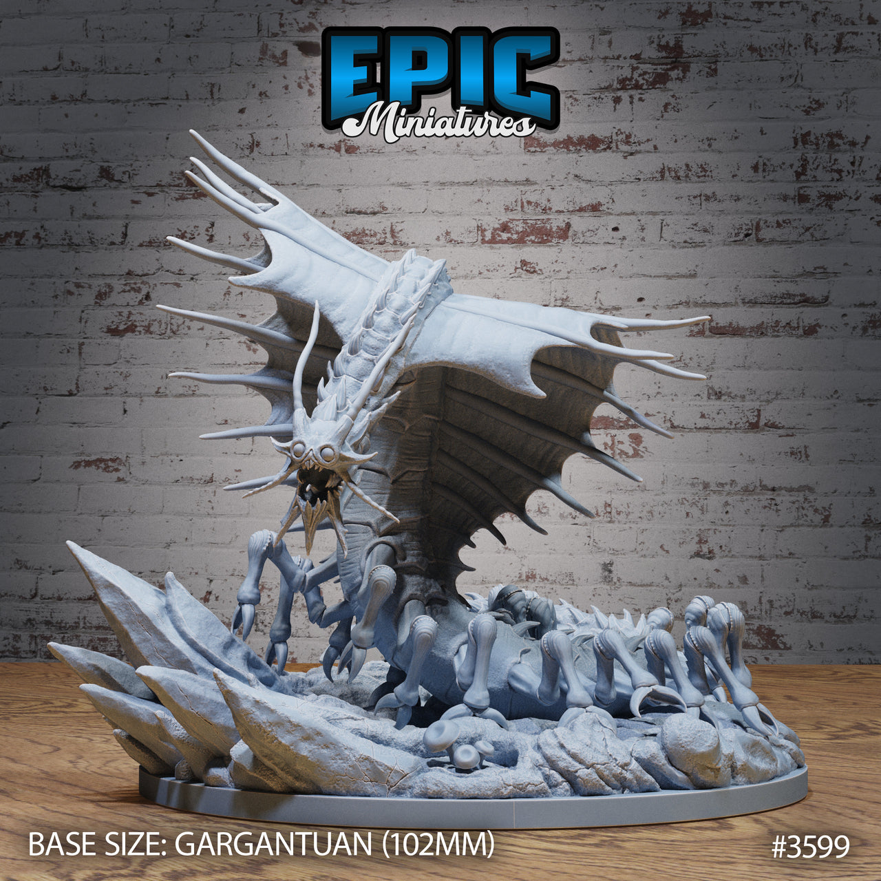 Ancient Remorhaz - Epic Miniatures | 32mm | Ice Age Madness | Gargantuan | Snow