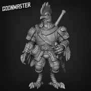 Chicken Knight - Goonmaster | Miniature | Wargaming | Roleplaying Games | 32mm | Rooster | Man at Arms | Sword
