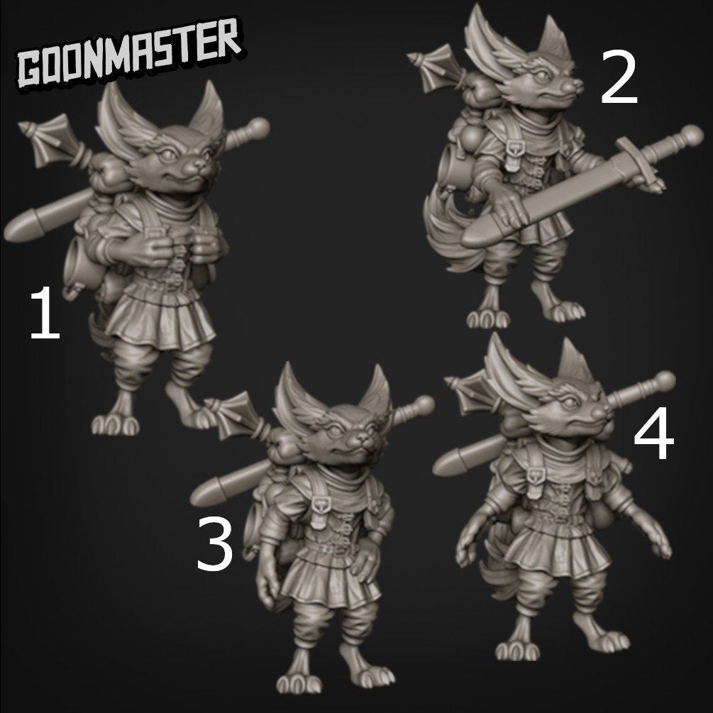 Fennec Fox Squire - Goonmaster | Miniature | Wargaming | Roleplaying Games | 32mm | Adventurer | Traveller