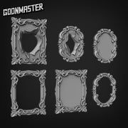 Fancy Frames - Goonmaster Basing Bits | Miniature | Wargaming | Roleplaying Games | 32mm | Picture Frame | Mirror | Portrait