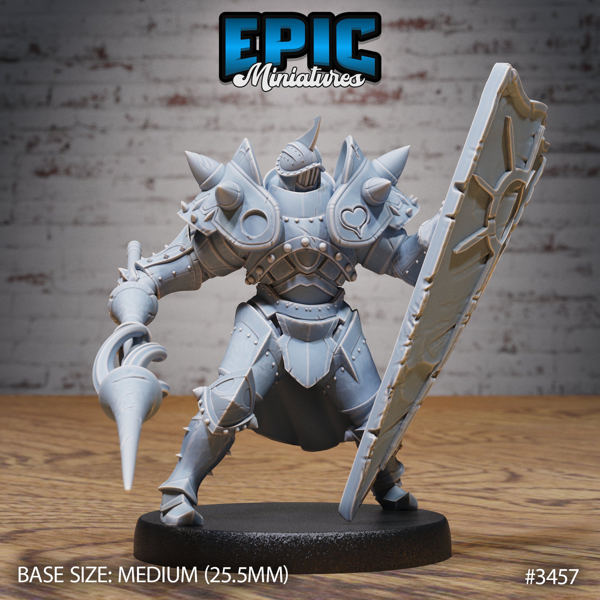 Heart Knight - Epic Miniatures | Ninth Age | 32mm | Chivalry Garden | Cavalry | Fighter | Guard | Soldier | Army