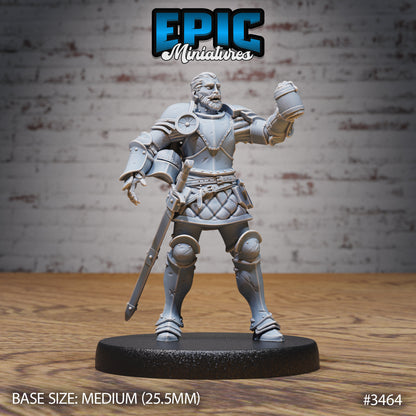 Knight Sit Tristan - Epic Miniatures | Ninth Age | 32mm | Chivalry Garden | Fighter | General | Captain | Commander