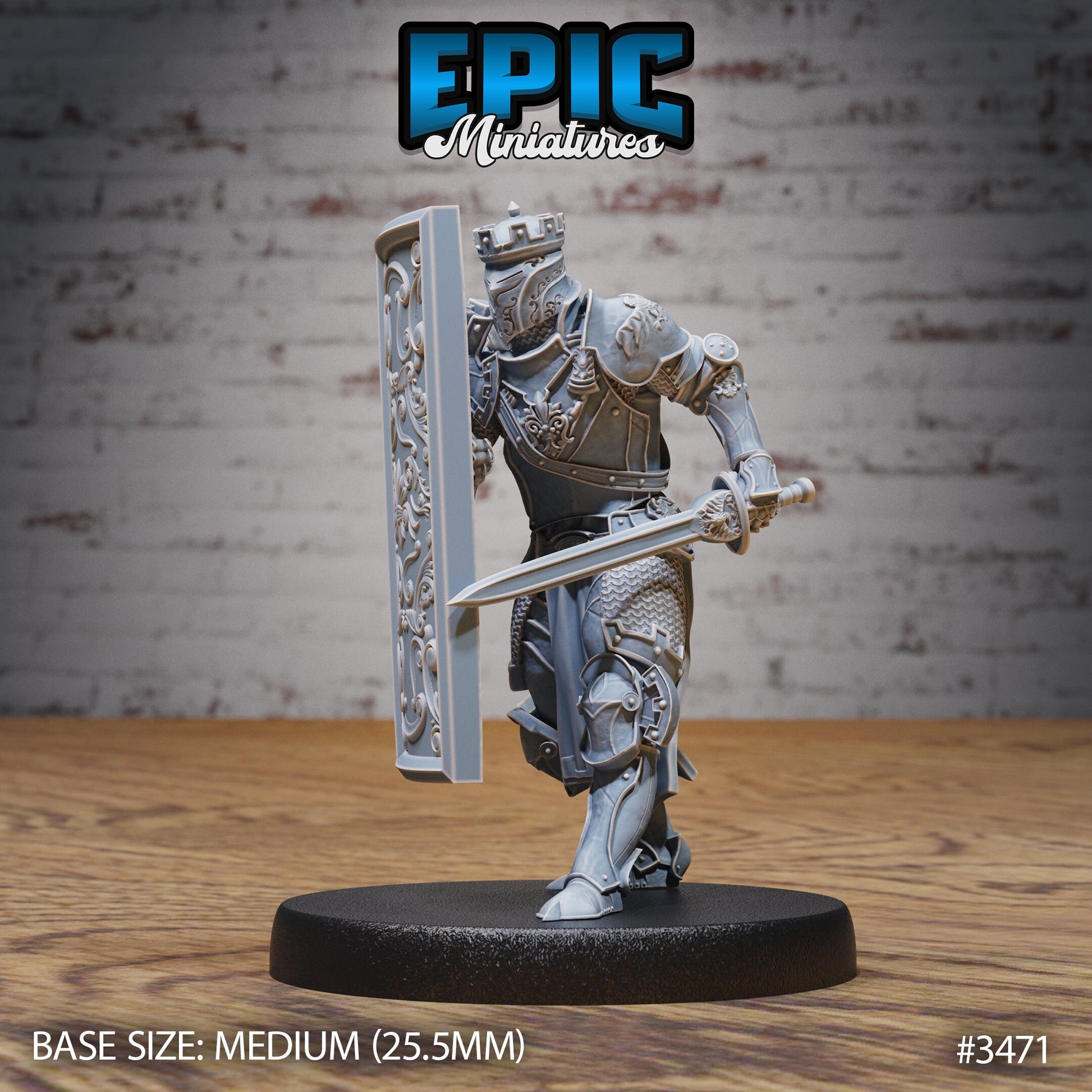Tower Knight - Epic Miniatures | Ninth Age | 32mm | Chivalry Garden | Cavalry | Fighter | Guard | Royal | King