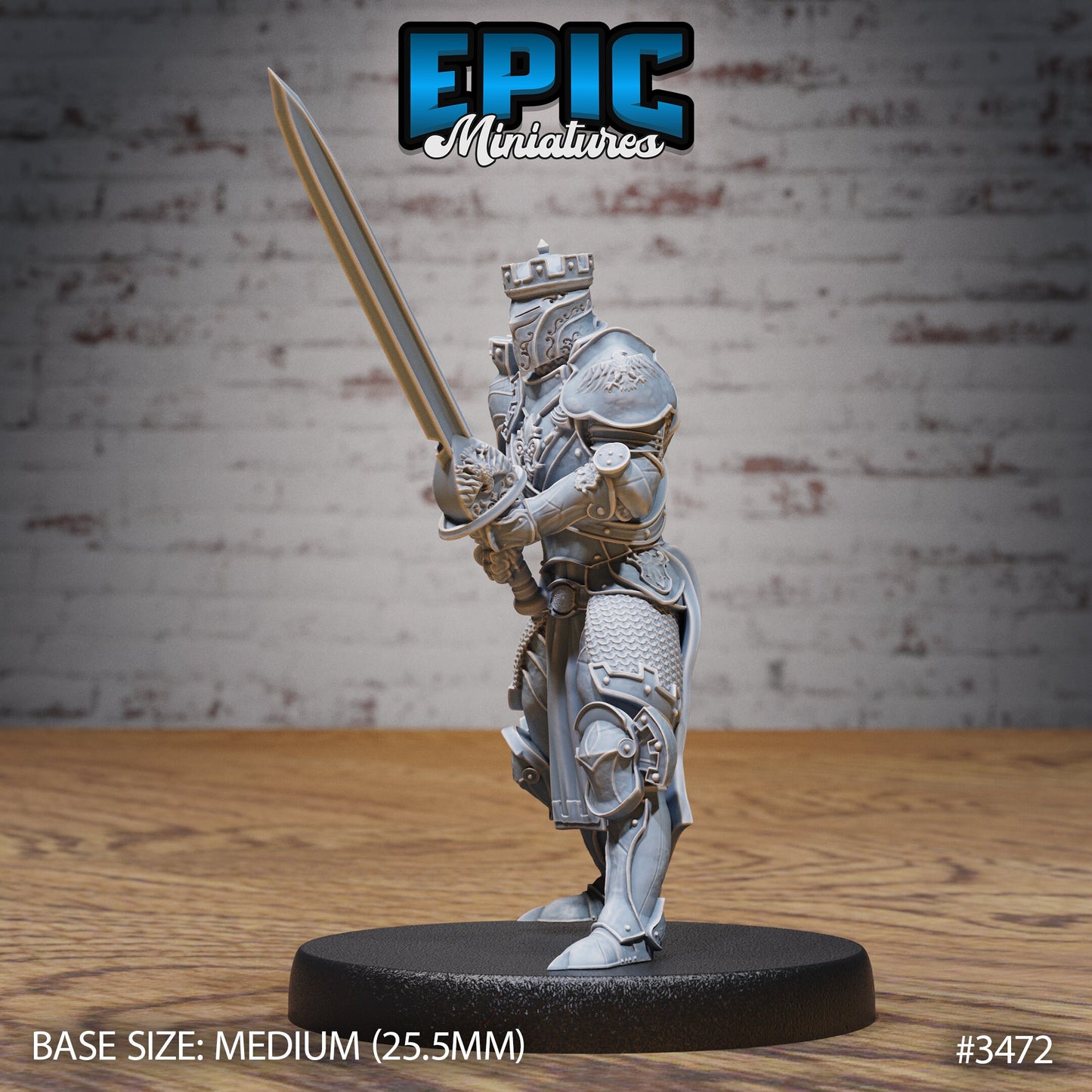 Tower Knight - Epic Miniatures | Ninth Age | 32mm | Chivalry Garden | Cavalry | Fighter | Guard | Royal | King