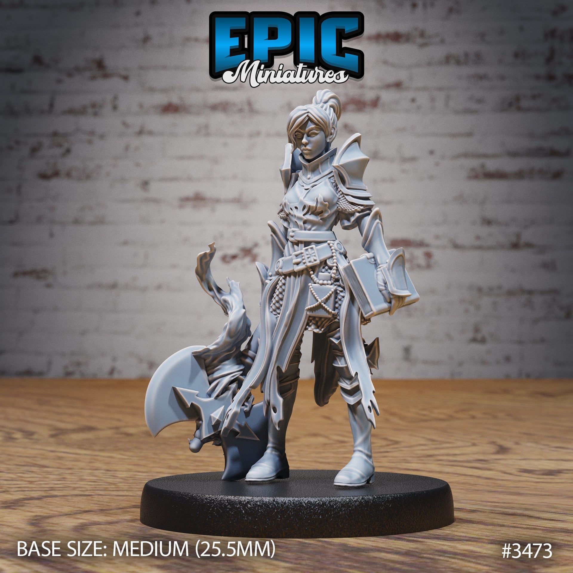 Knight Lady Joan - Epic Miniatures | Ninth Age | 32mm | Chivalry Garden | Fighter | Guard | Soldier
