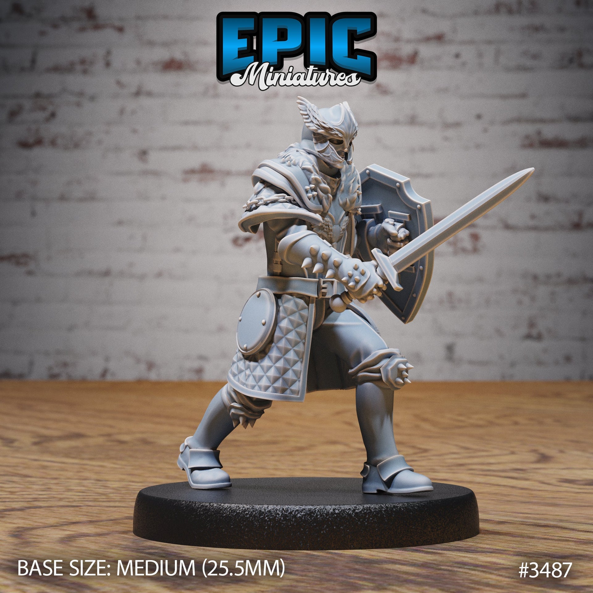 Knight Sit Rollant - Epic Miniatures | Ninth Age | 32mm | Chivalry Garden | Fighter | General | Captain | Commander