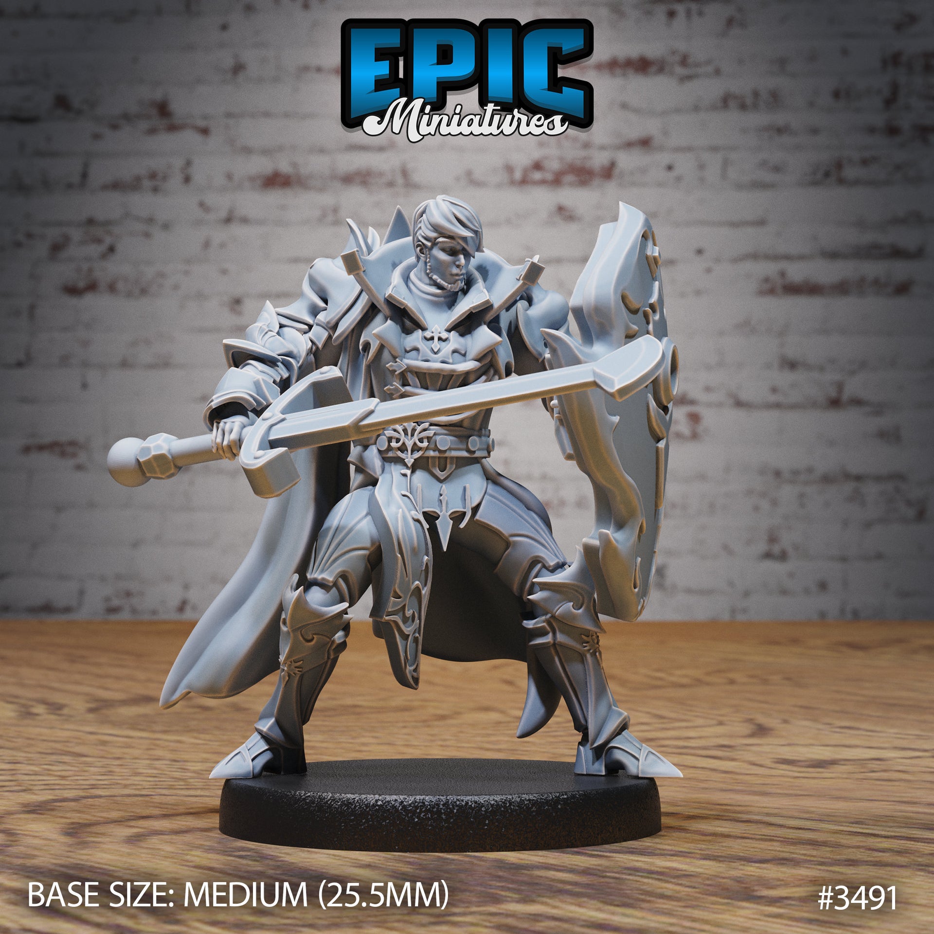 Knight Sit Lancelot - Epic Miniatures | Ninth Age | 32mm | Chivalry Garden | Fighter | General | Captain | Commander