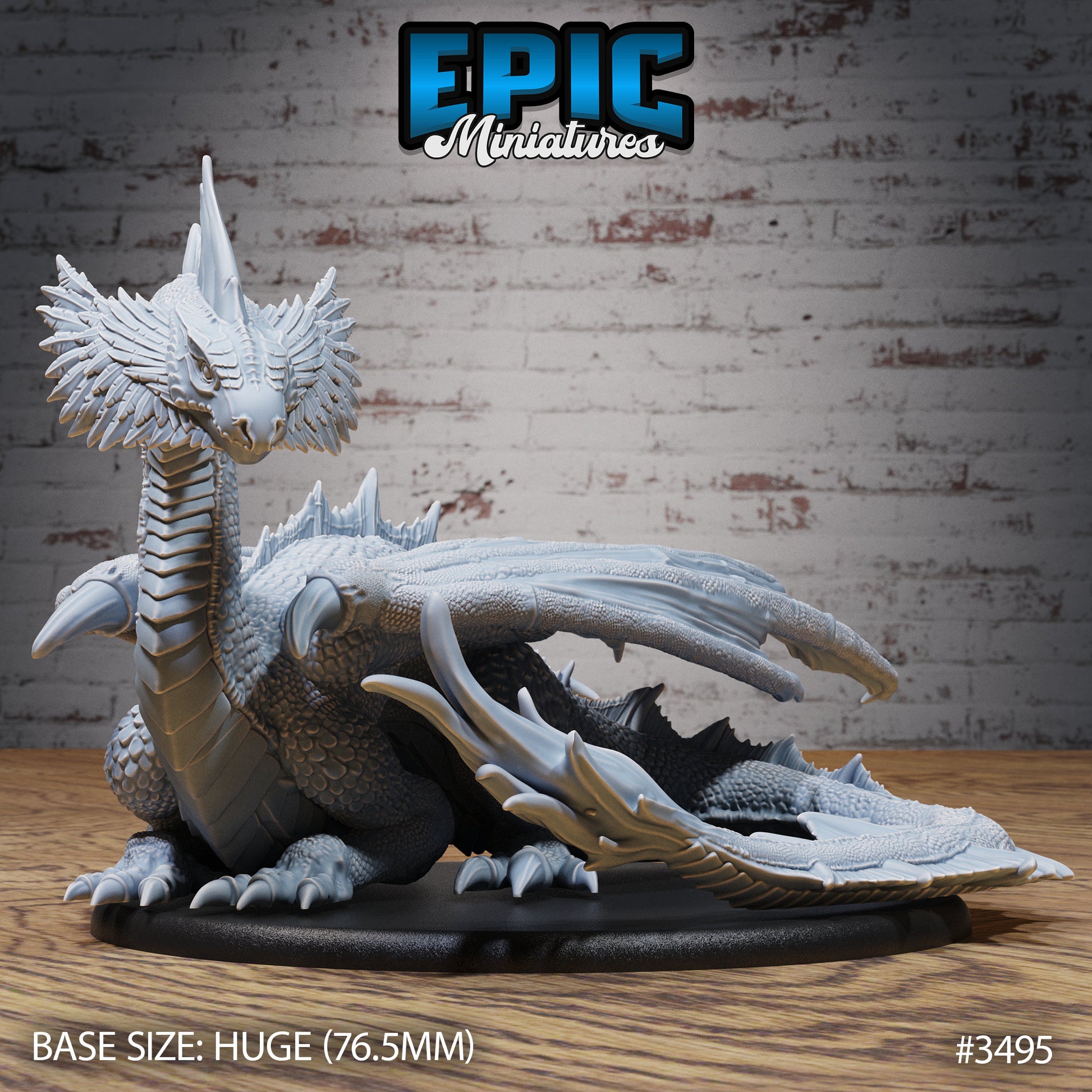Mirage Dragon - Epic Miniatures | Ninth Age | 32mm | Chivalry Garden | Drake | Wyvern