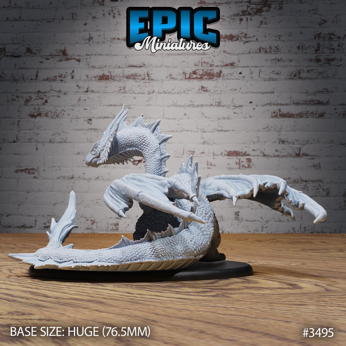 Mirage Dragon - Epic Miniatures | Ninth Age | 32mm | Chivalry Garden | Drake | Wyvern