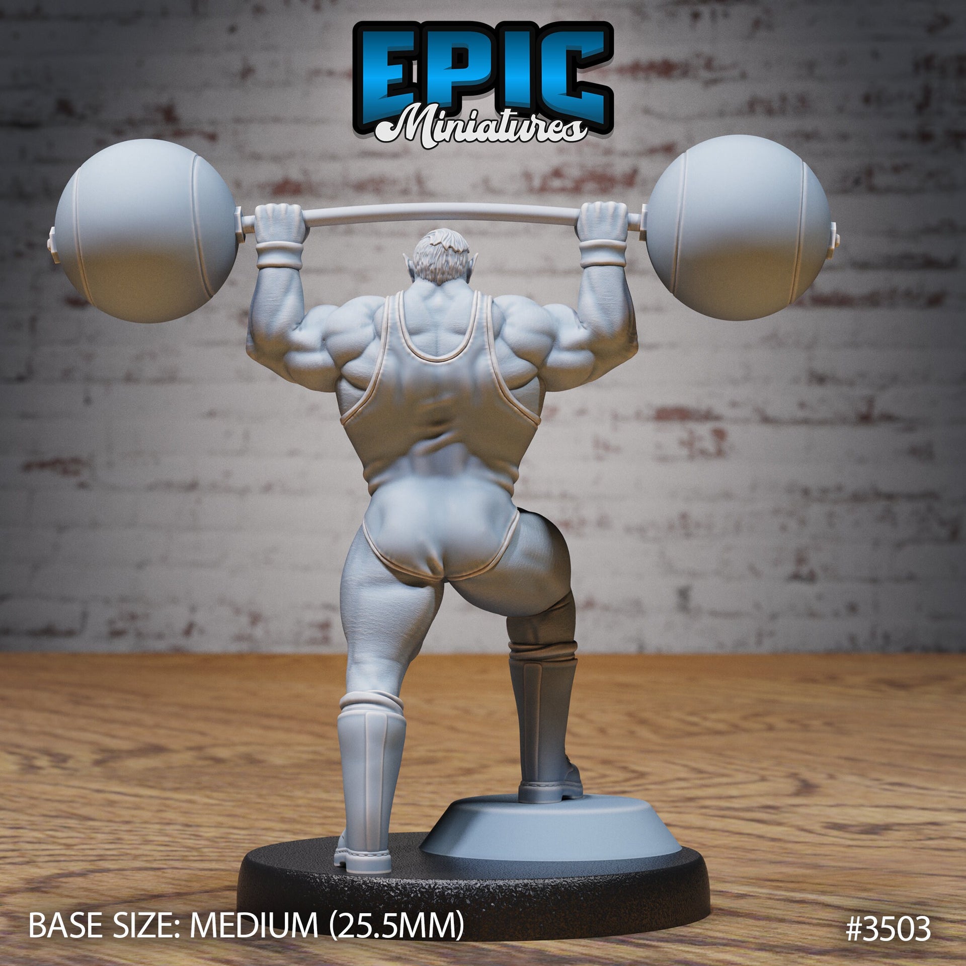 Orc Strongman - Epic Miniatures | Ninth Age | 32mm | Nightsky Carnival | Circus | Big Top | Body Builder | Wrestling Singlet