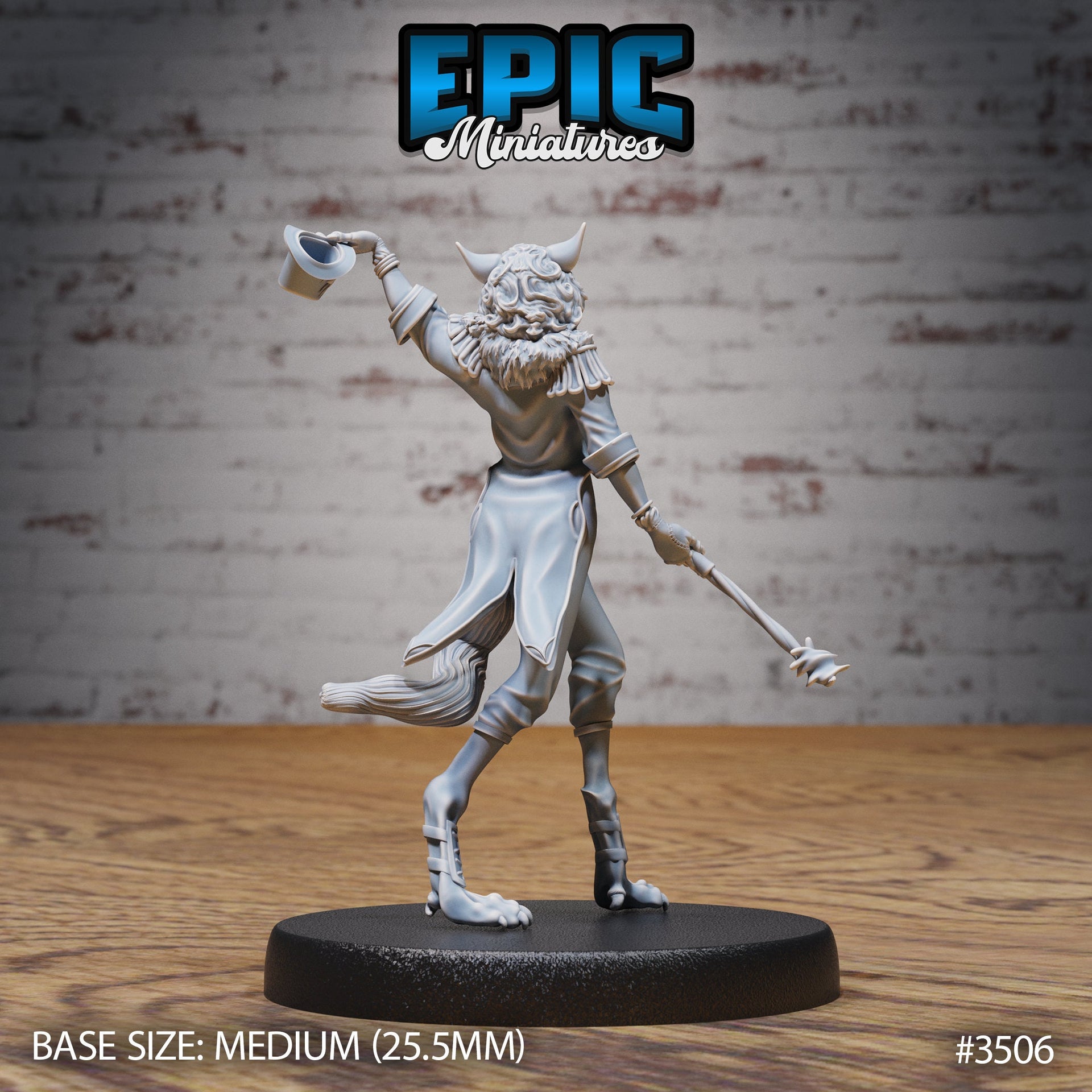 Cat Folk Magician- Epic Miniatures | Ninth Age | 32mm | Nightsky Carnival | Circus | Big Top | Bard | Performer