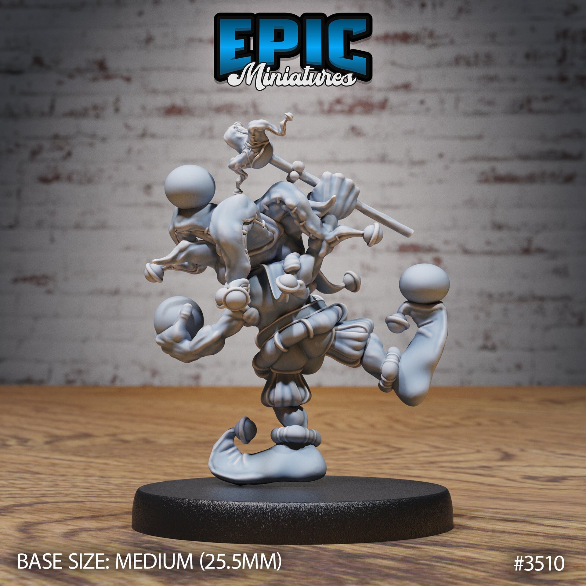 Goblin Clown - Epic Miniatures | Ninth Age | 32mm | Nightsky Carnival | Circus | Big Top | Trickster | Jester