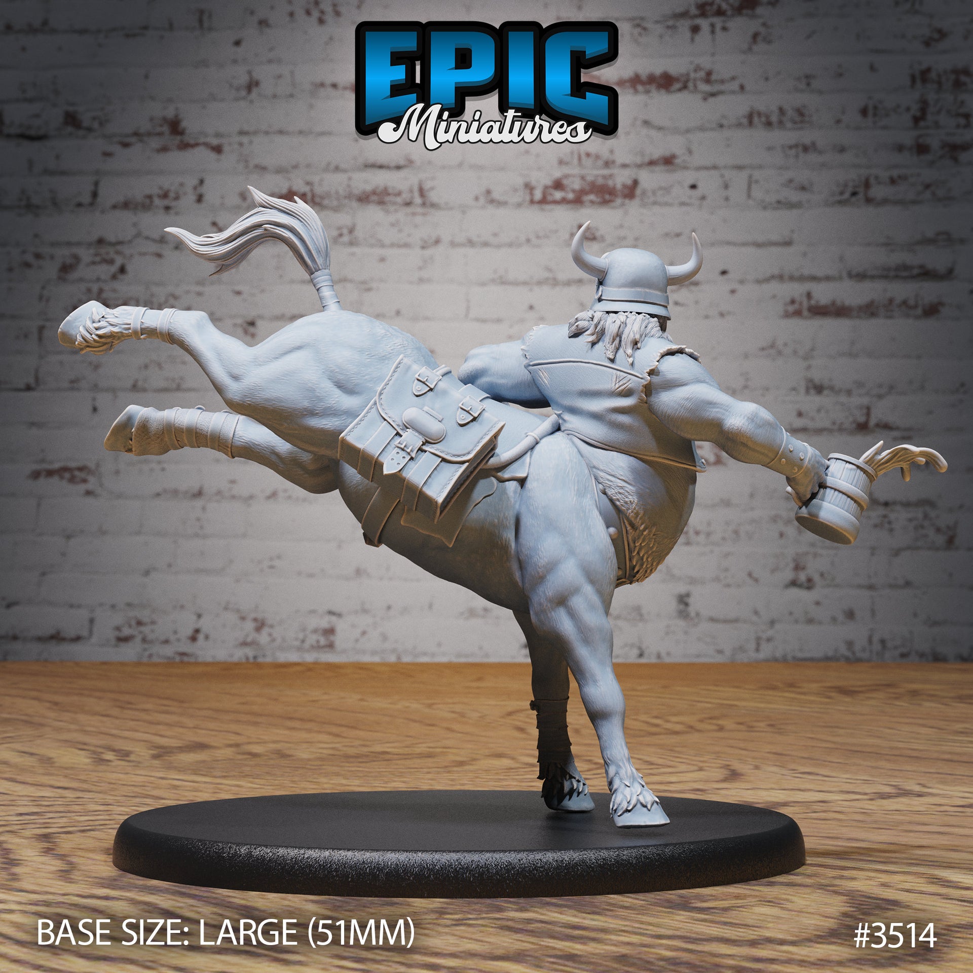 Drunk Centaur - Epic Miniatures | Ninth Age | 32mm | Nightsky Carnival | Circus | Big Top | Beer | Keg | Tavern