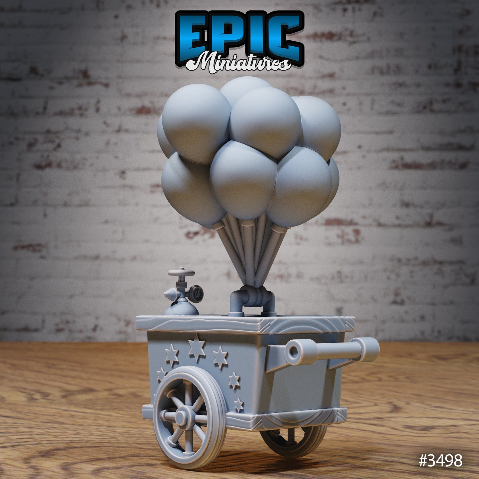 Carnival Shops- Epic Miniatures | Ninth Age | 32mm | Nightsky Carnival | Circus | Ice-cream Stand | Baloons | Popcorn | Cotton Candy