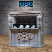 Carnival Shops- Epic Miniatures | Ninth Age | 32mm | Nightsky Carnival | Circus | Ice-cream Stand | Baloons | Popcorn | Cotton Candy