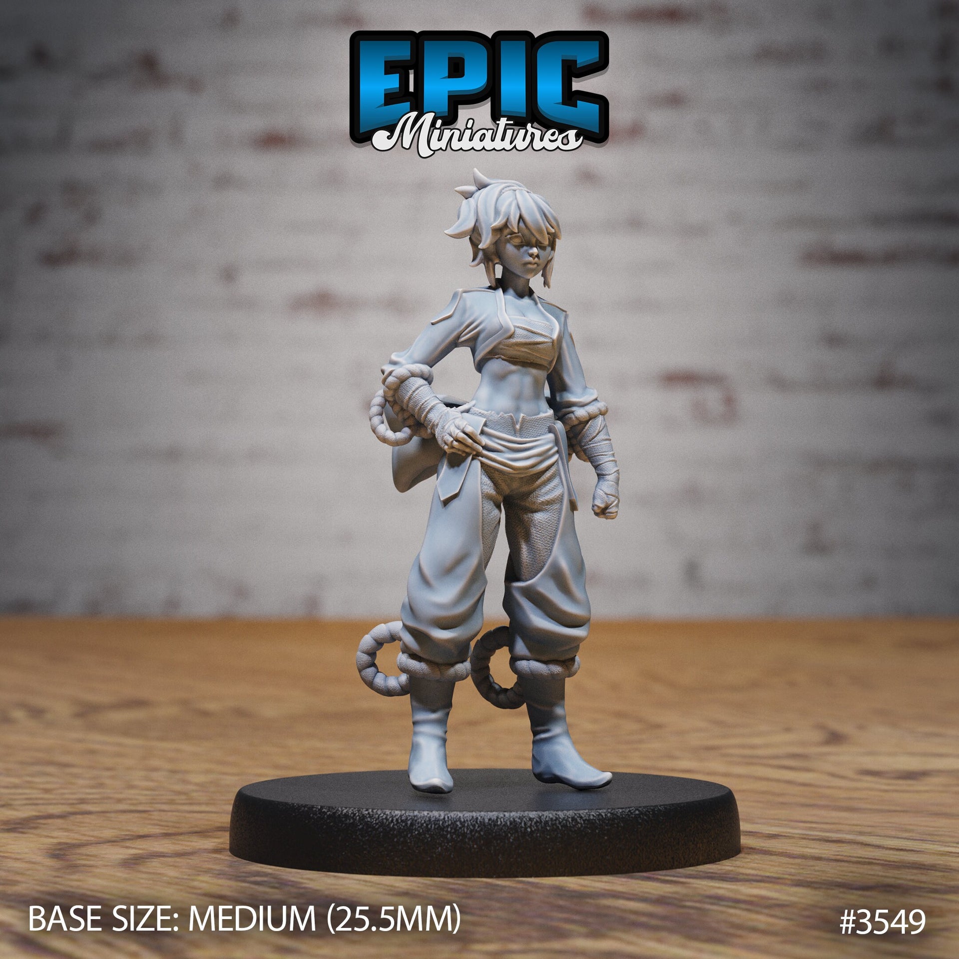 Monk Female Player Character - Epic Miniatures | Ninth Age | 32mm |Iron Fist Tournament | Martial Artist | Fighter | Brawler