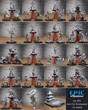 Kitsune Spirit Warrior - Epic Miniatures | Ninth Age | 32mm |Iron Fist Tournament | Swordsman | Monk | Fox